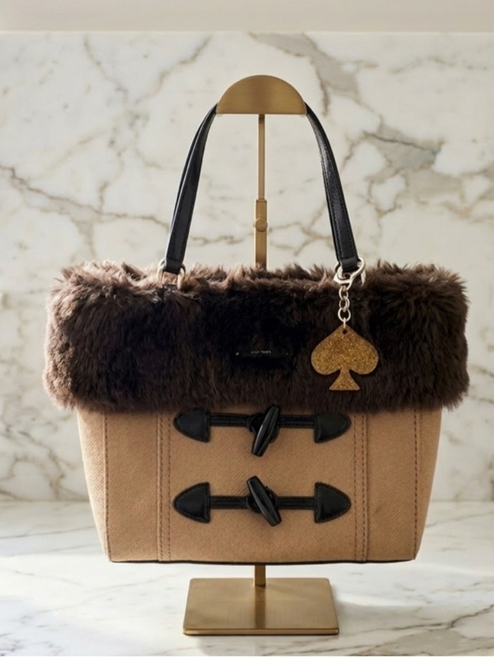 Kate Spade New York Quinn Foxtrot Hill Satchel with Kate spade charm